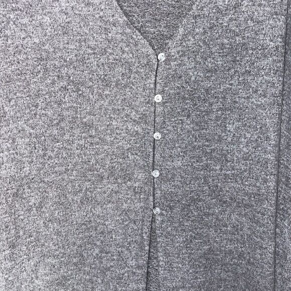 Lane Bryant Gray bottoms Down Cardigan Duster Super Soft Size 18/20 Like New - Picture 4 of 5